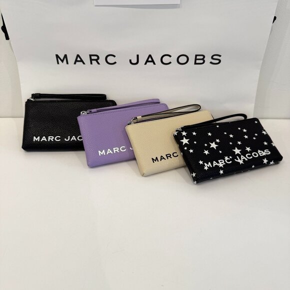 Marc Jacobs 4R5SCP055S01 Pebbled Leather Wristlet ‼️choose 1 color‼️ - Picture 1 of 16
